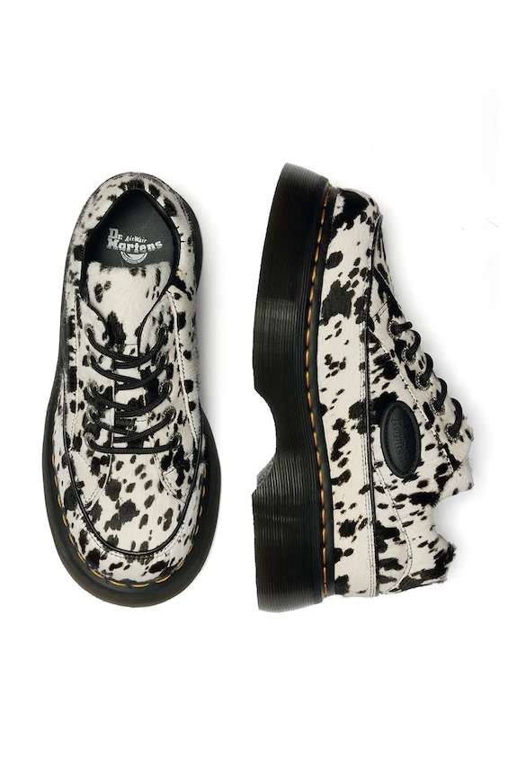 Dr. Martens poltopánky dámske kožené Buzz 5i 5 Eye Dalmatian biela DM42846100