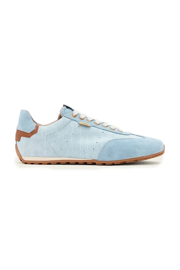 AllSaints Liam Low Top sneakersy damskie zamszowe niebieski W130FE