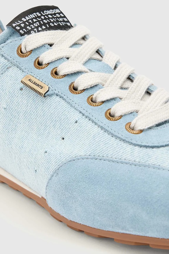 AllSaints Liam Low Top sneakersy damskie zamszowe niebieski W130FE