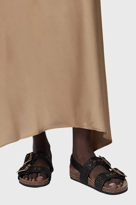 AllSaints sandale pentru femei Staffa Raffia Sandal W125FE.BLK