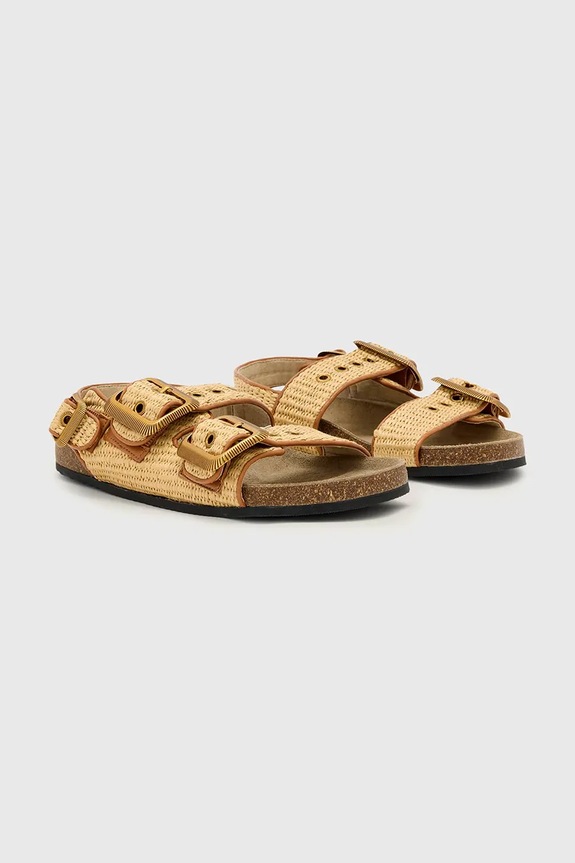 AllSaints sandale pentru femei Staffa Raffia Sandal W125FE bej SS26