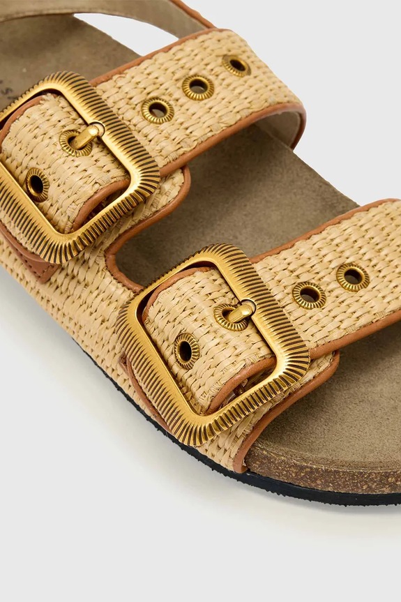AllSaints sandale pentru femei Staffa Raffia Sandal bej W125FE
