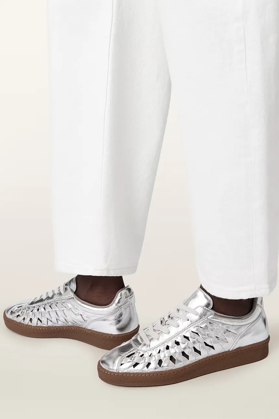 AllSaints Velma Woven Sneaker sneakers da donna in pelle W141FC.SLV
