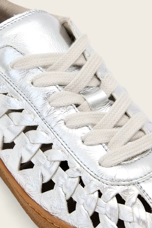 AllSaints Velma Woven Sneaker sneakers da donna in pelle argento W141FC.SLV