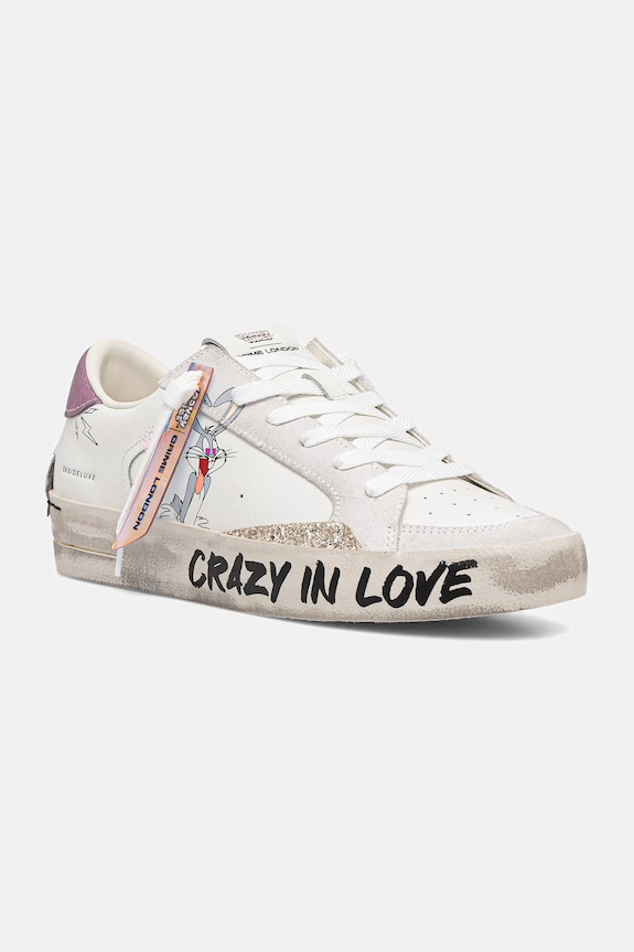 Crime London SK8 DELUXE sneakersy damskie skórzane biały 88111PP8.10