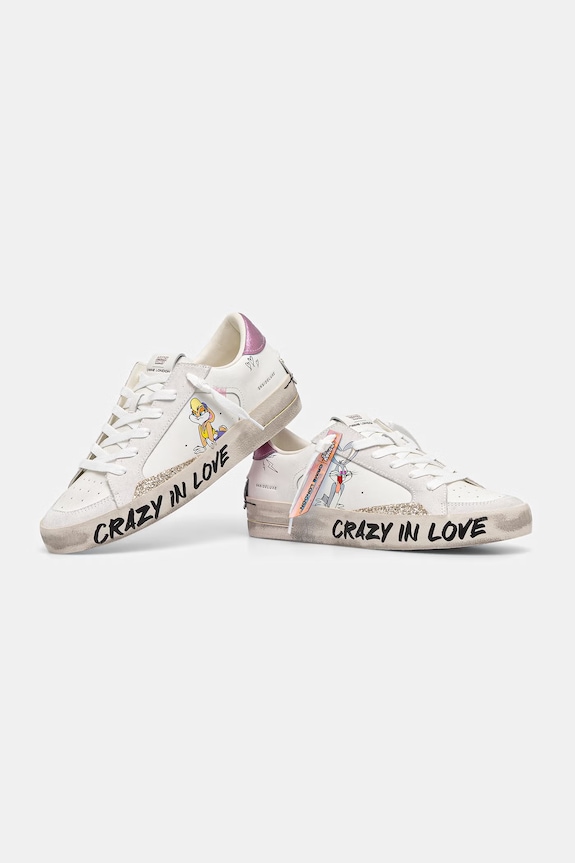 Crime London SK8 DELUXE sneakersy damskie skórzane 88111PP8.10 biały SS26