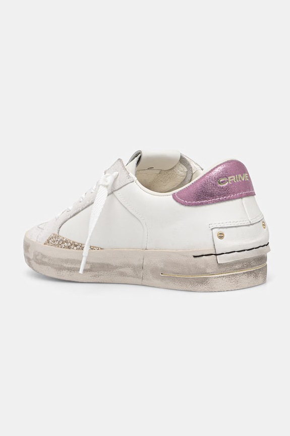Crime London SK8 DELUXE sneakersy damskie skórzane biały 88111PP8.10