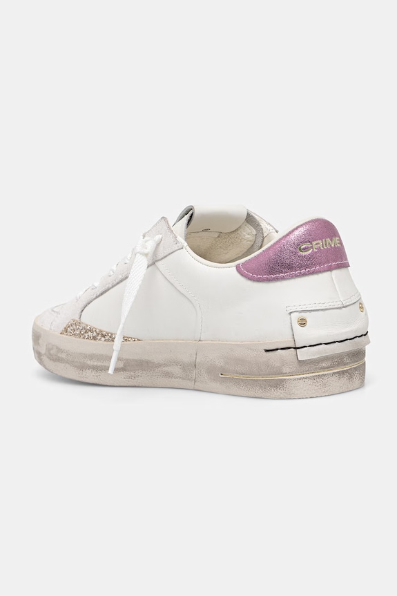Crime London SK8 DELUXE sneakersy damskie skórzane biały 88111PP8.10