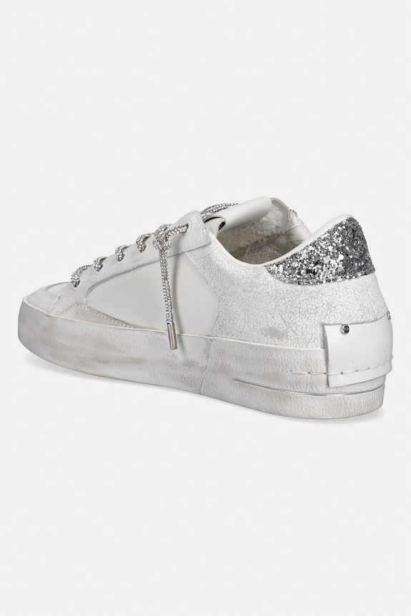 Obuwie Crime London SK8 DELUXE WEDGE sneakersy damskie skórzane 20132PP7.10 biały
