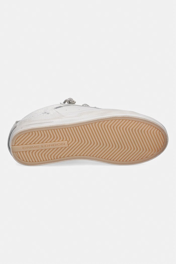 Crime London SK8 DELUXE WEDGE sneakersy damskie skórzane 20132PP7.10 biały