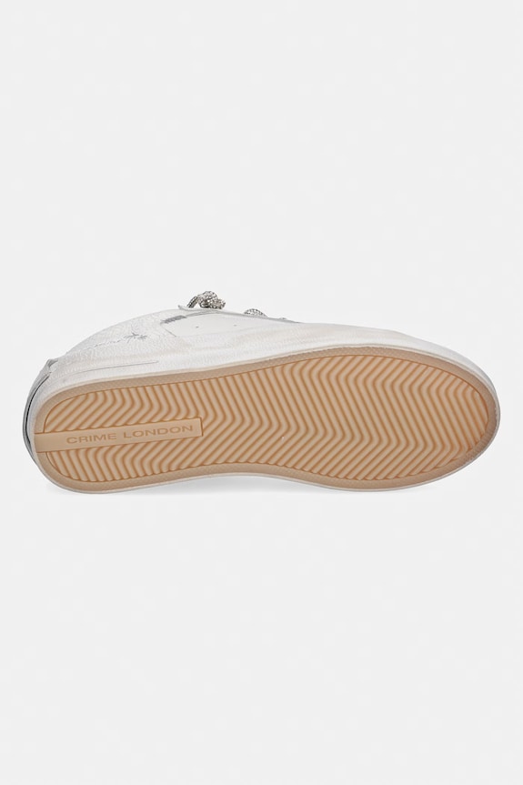 Crime London SK8 DELUXE WEDGE sneakersy damskie skórzane 20132PP7.10 biały