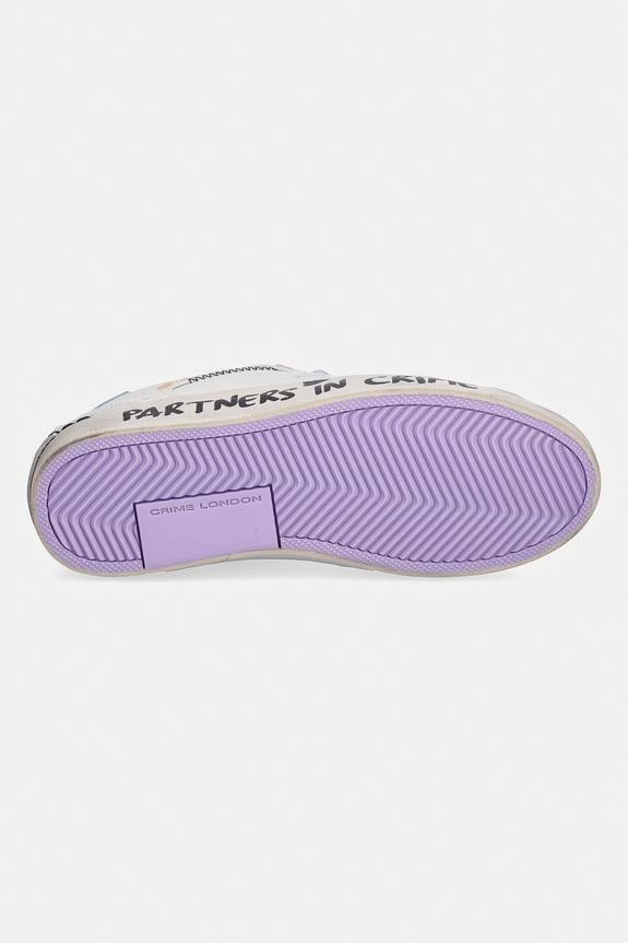 Crime London DISTRESSED sneakersy damskie skórzane 88050PP8 biały