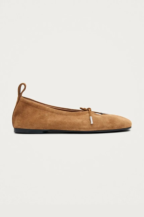 Alohas balerini din piele Rosalind maro S101273.02