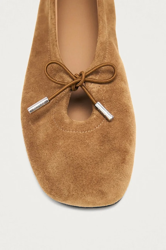 Alohas balerini din piele Rosalind maro S101273.02