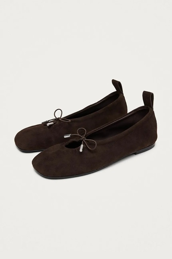 Alohas balerini din piele Rosalind S101411.01 maro SS26