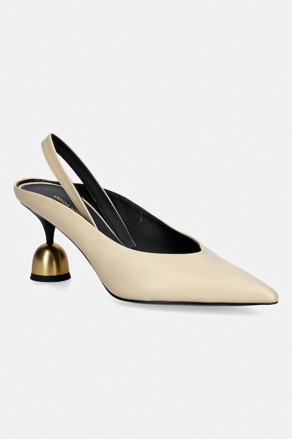 Vanda Novak pantofi stiletto din piele Lucy.Ivory bej SS26