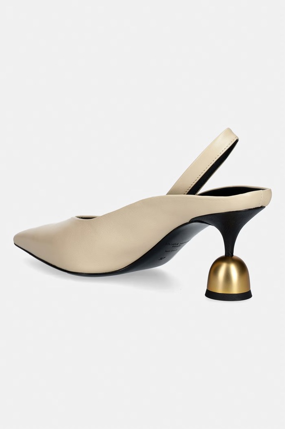 Încălțăminte Vanda Novak pantofi stiletto din piele Lucy.Ivory bej
