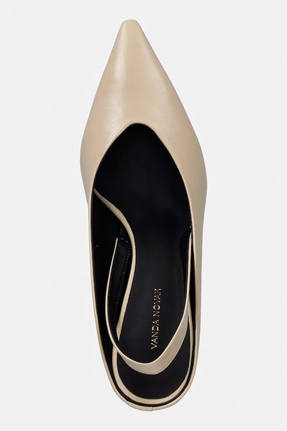 Vanda Novak pantofi stiletto din piele bej Lucy.Ivory