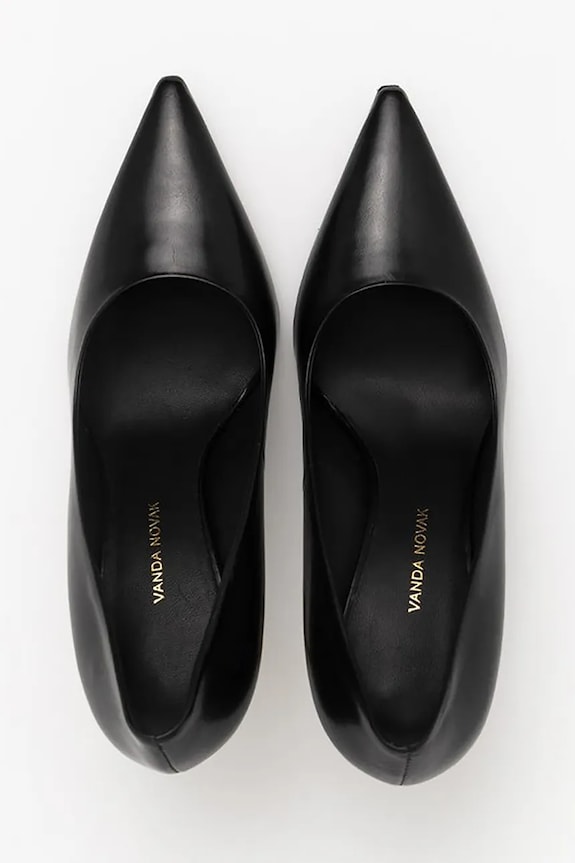 Vanda Novak szpilki skórzane czarny Athena.Deep.Black