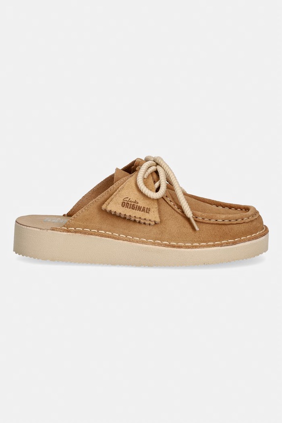 Clarks Originals NomadMule 2026 Women's suede Flip-flops 26186619 beige SS26
