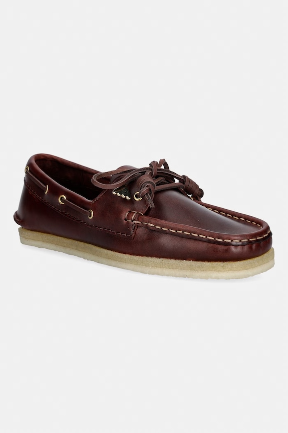 Clarks Originals Godney Boat mokasyny damskie skórzane brązowy 26185687