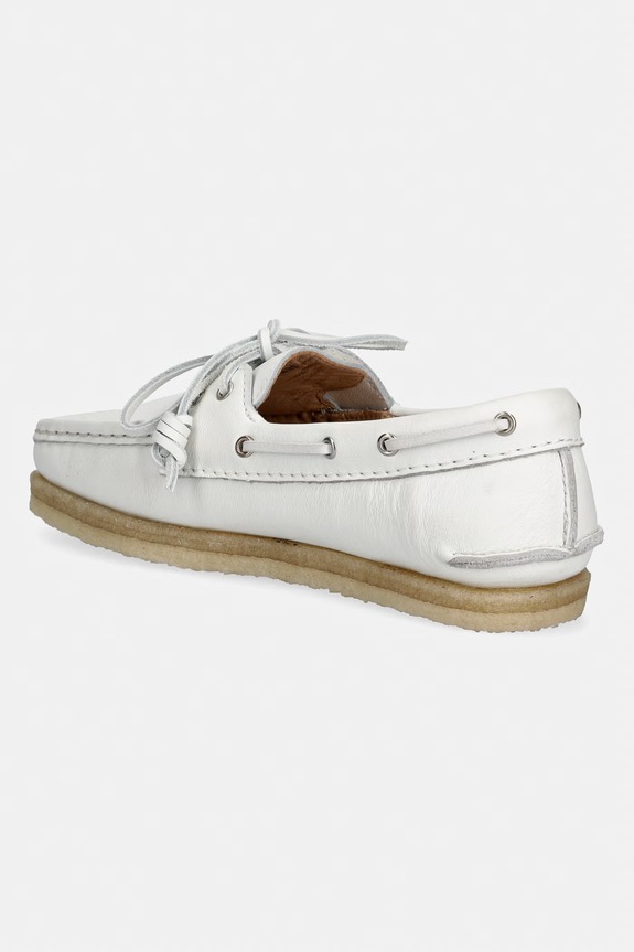 Boty Clarks Originals Godney Boat sneakers boty dámské kožené 26186475 bílá