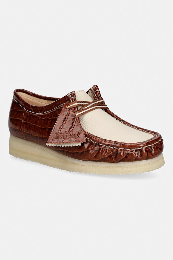 Clarks Originals Wallabee mokasyny damskie skórzane brązowy 26185573