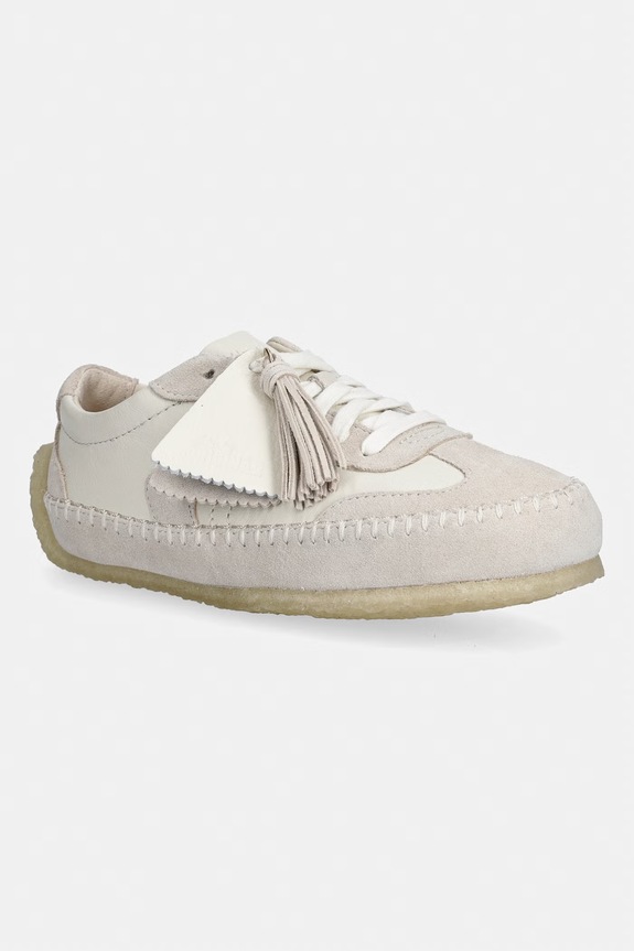 Clarks Originals Tor Low sneakersy damskie skórzane beżowy 26185702