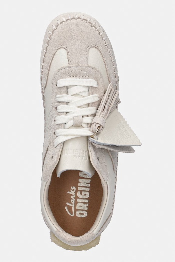 Clarks Originals Tor Low sneakersy damskie skórzane beżowy 26185702