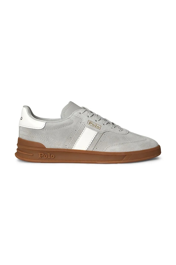 Polo Ralph Lauren Hrt Aera sneakers de damă din piele întoarsă gri 804956688010.020