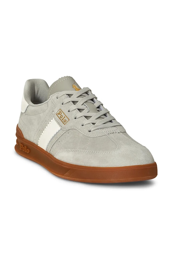 Polo Ralph Lauren Hrt Aera sneakers de damă din piele întoarsă 804956688010.020 gri SS26