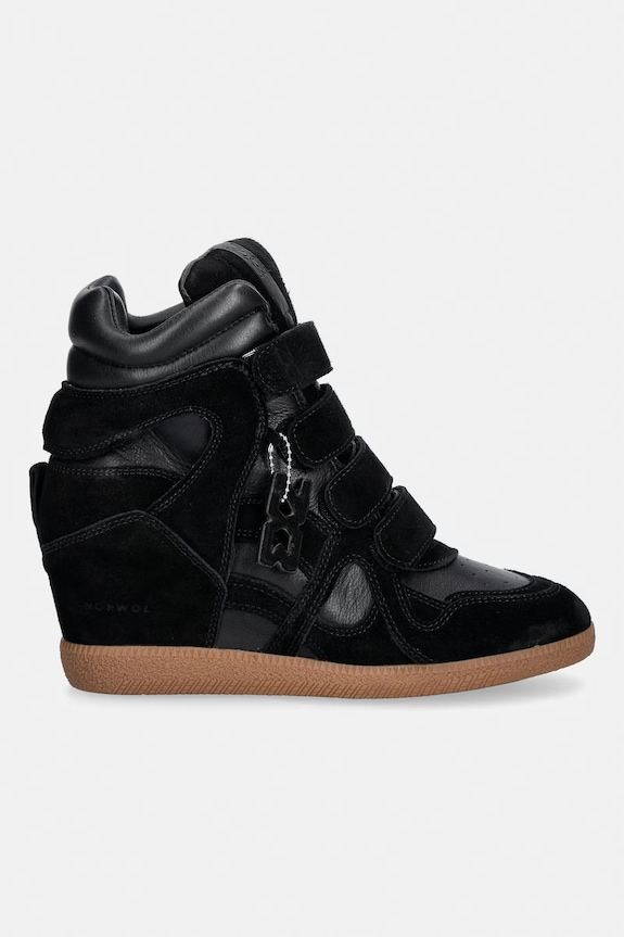 Nokwol EDEN sneakers pentru femei, din piele întoarsă Eden.Black.Leather negru SS26