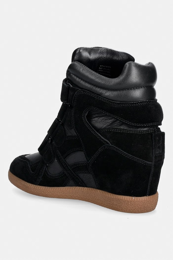 Încălțăminte Nokwol EDEN sneakers pentru femei, din piele întoarsă Eden.Black.Leather negru