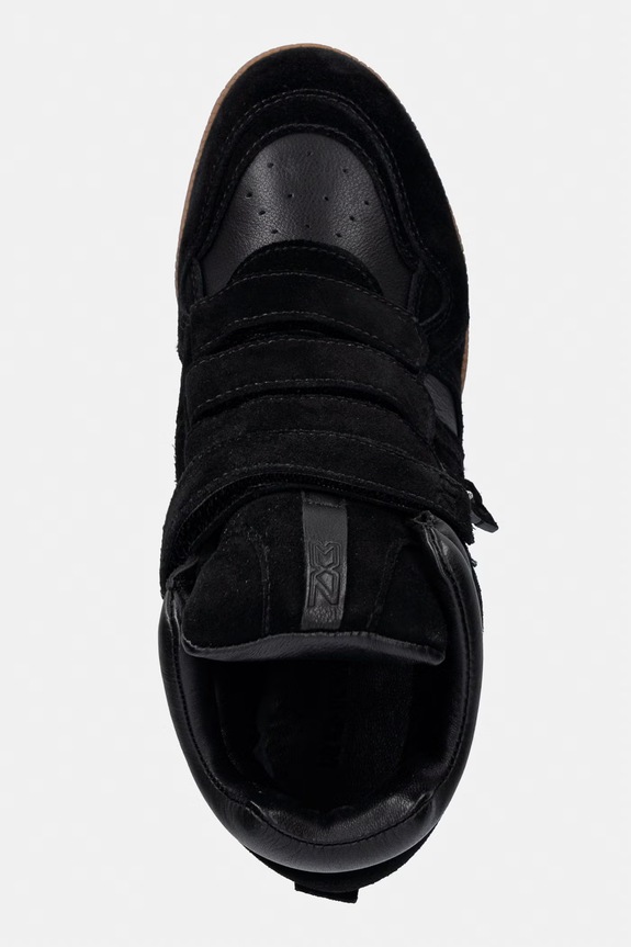 Nokwol EDEN sneakers pentru femei, din piele întoarsă negru Eden.Black.Leather