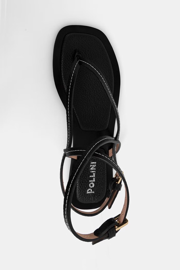 Pollini sandale pentru femei, din piele negru SA16351G0OTD0000