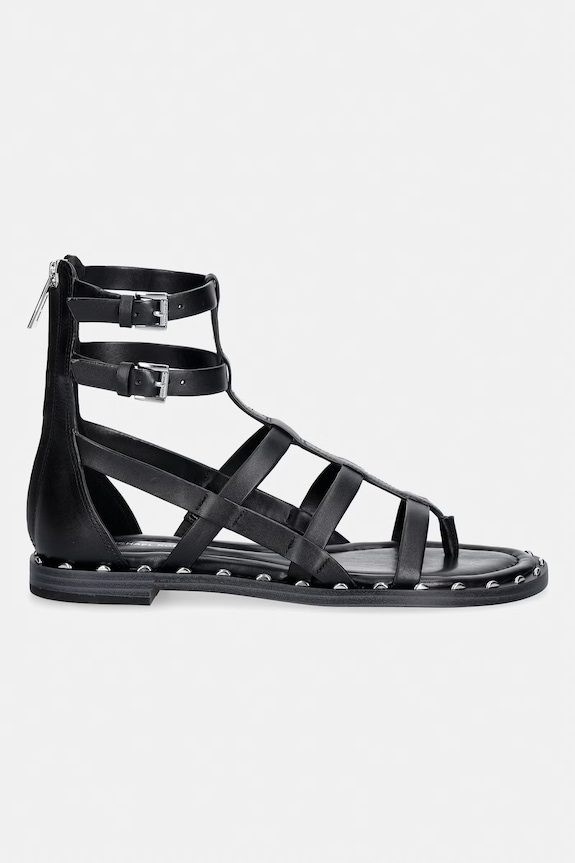 MICHAEL Michael Kors sandały damskie skórzane Noa Flat Sandal 40S6NOFS1L.001 czarny SS26