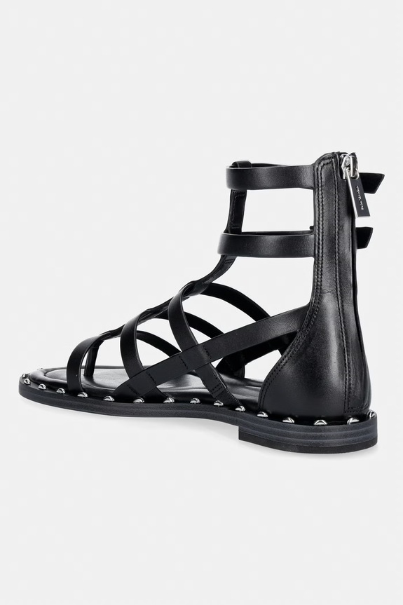 Obuwie MICHAEL Michael Kors sandały damskie skórzane Noa Flat Sandal 40S6NOFS1L.001 czarny