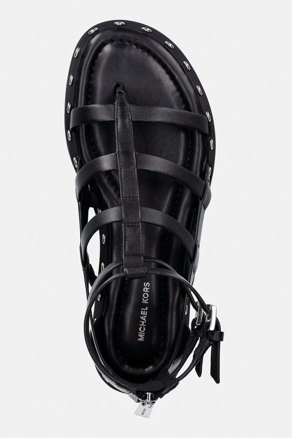 MICHAEL Michael Kors sandały damskie skórzane Noa Flat Sandal czarny 40S6NOFS1L.001