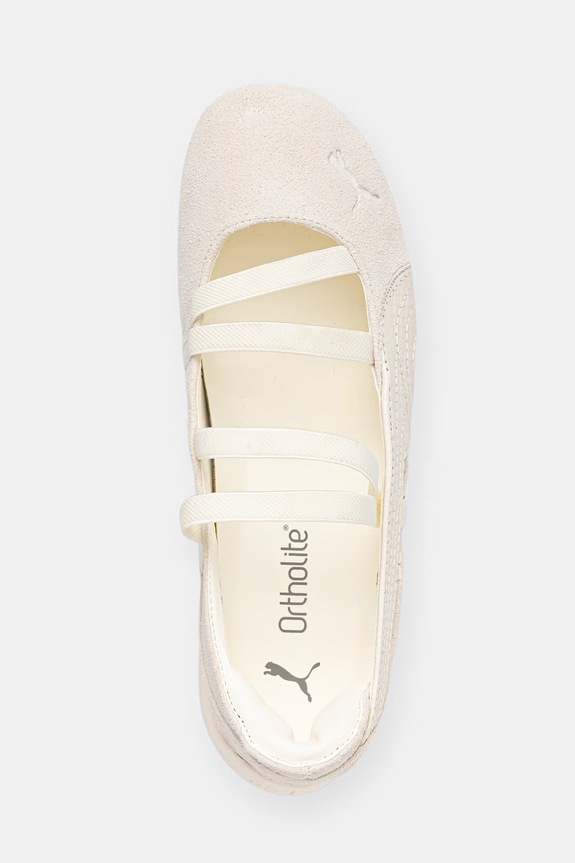 Puma baleriny zamszowe Speedcat Ballet Python II beżowy 407710