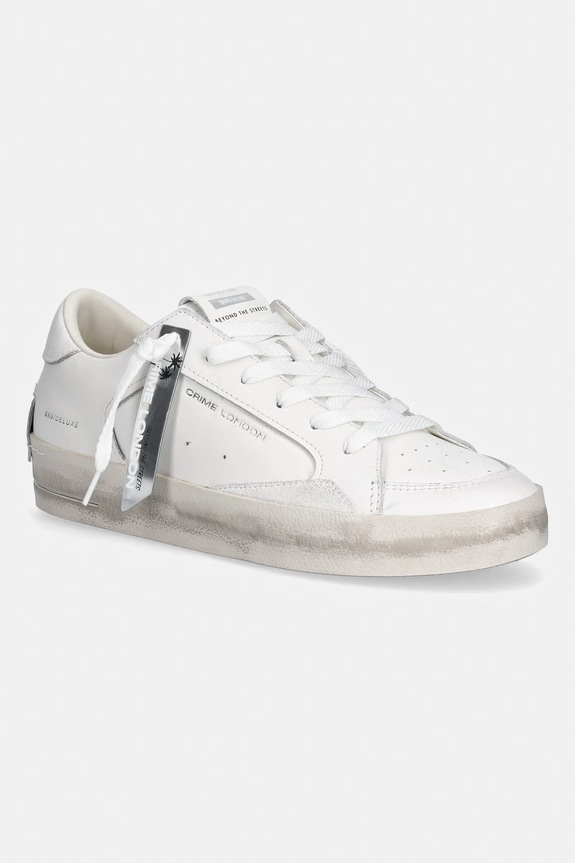 Crime London SK8 DELUXE sneakersy damskie skórzane biały 21111AA7.10