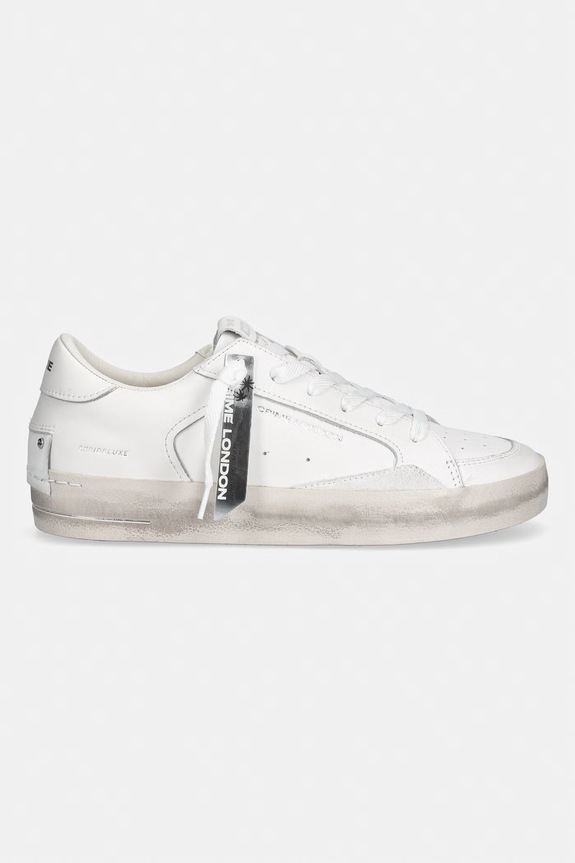 Crime London SK8 DELUXE sneakersy damskie skórzane 21111AA7.10 biały SS26