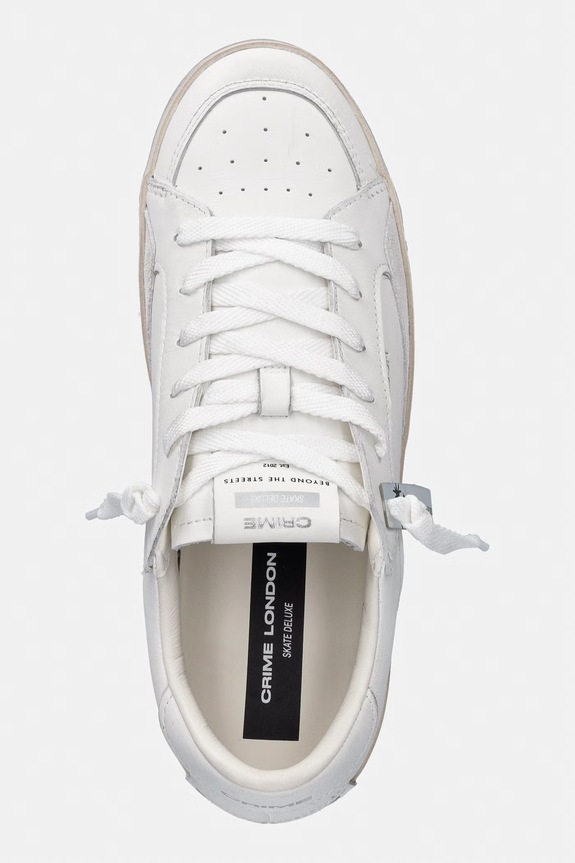 Crime London SK8 DELUXE sneakersy damskie skórzane biały 21111AA7.10