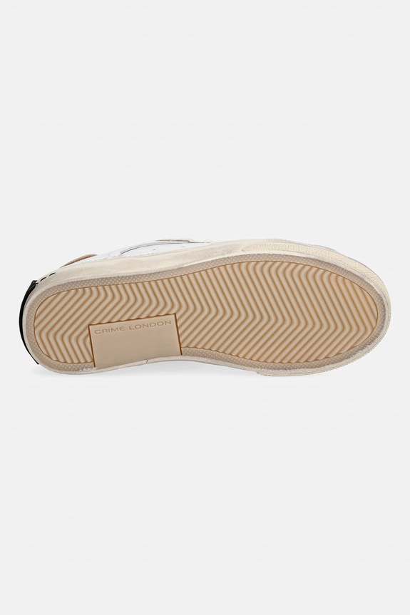 Crime London DECONSTRUCTED sneakersy damskie skórzane 29070PP8.10 biały