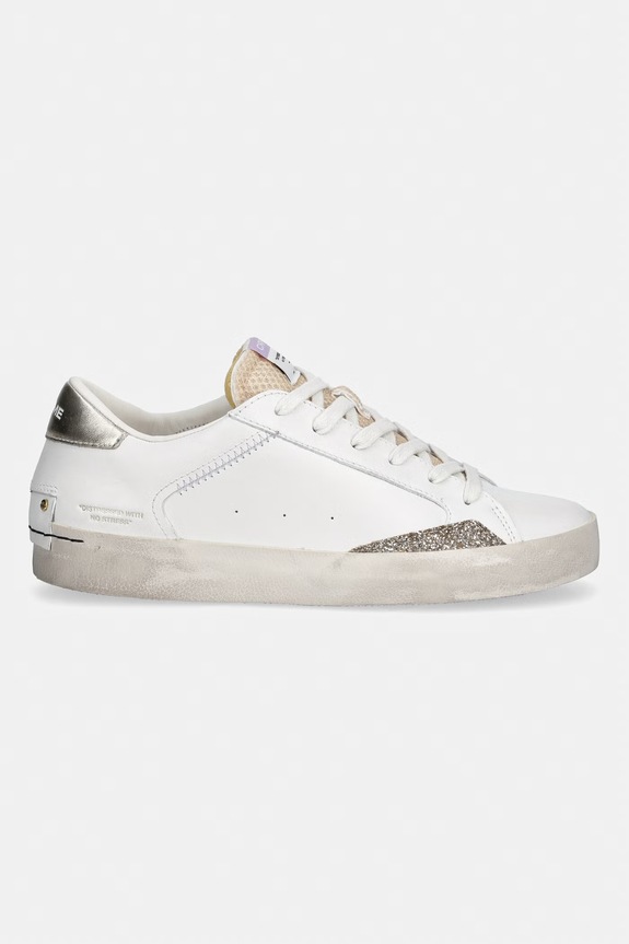 Crime London DISTRESSED sneakersy damskie skórzane 20001PP7.10 biały SS26