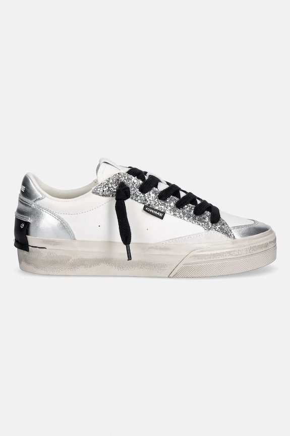 Crime London SOHO sneakersy damskie skórzane 29504PP8.25 biały SS26