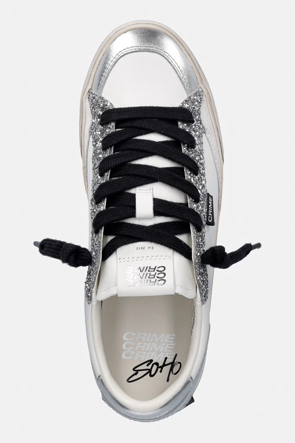 Crime London SOHO sneakersy damskie skórzane biały 29504PP8.25