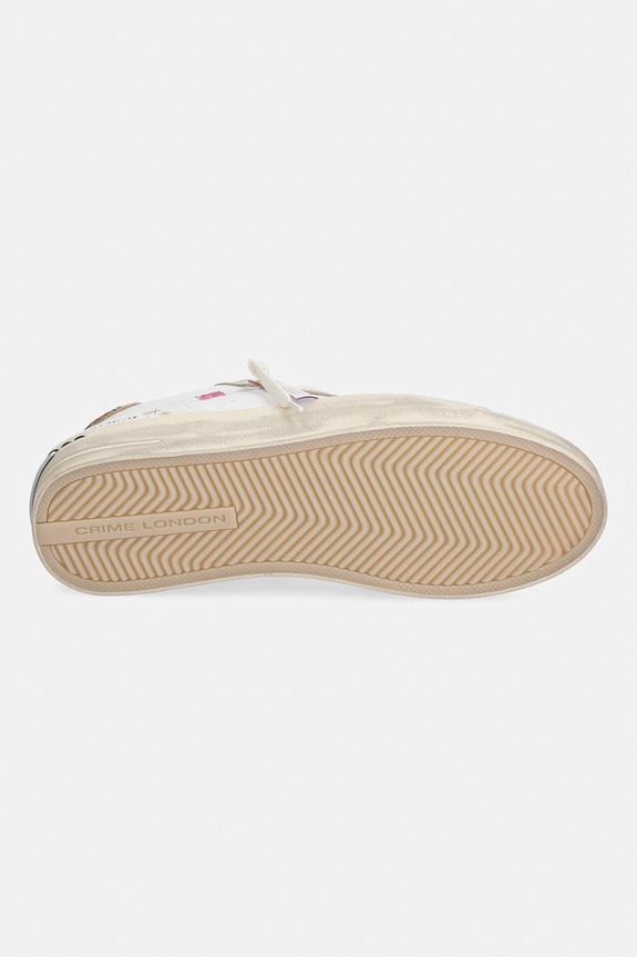 Crime London SK8 DELUXE WEDGE sneakersy damskie skórzane 29153PP8.10 biały
