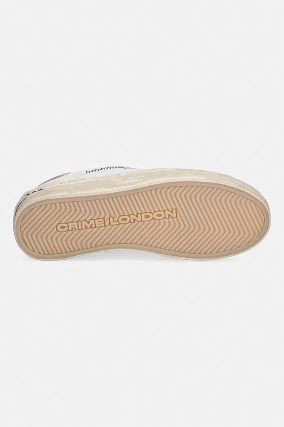 Crime London SK8 DELUXE WEDGE sneakersy damskie skórzane 29051PP8.10 biały