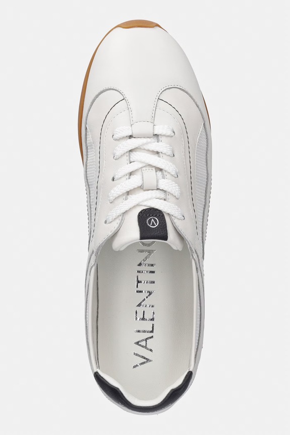 Valentino PLUSH Sneaker Low-Top tenisky dámske kožené béžová 91P4702VIT.WHITE