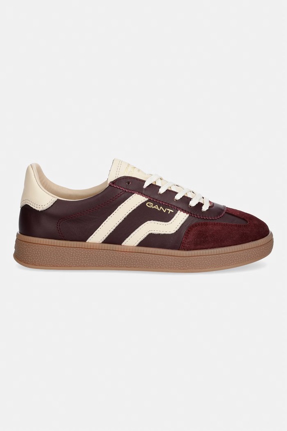 Gant Cuzima sneakersy damskie skórzane 32531247.G590 bordowy SS26